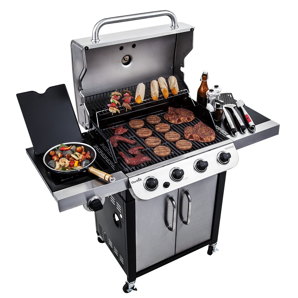 CHAR-BROIL PERFORMANCE CV 4 BURNER BBQ GAS GRILL CB20417 ...